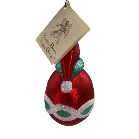 Patricia Breen Ornament Glass Santa Claus Roly Poly Rare Hand Blown Vintage 90's - Picture 3 of 8